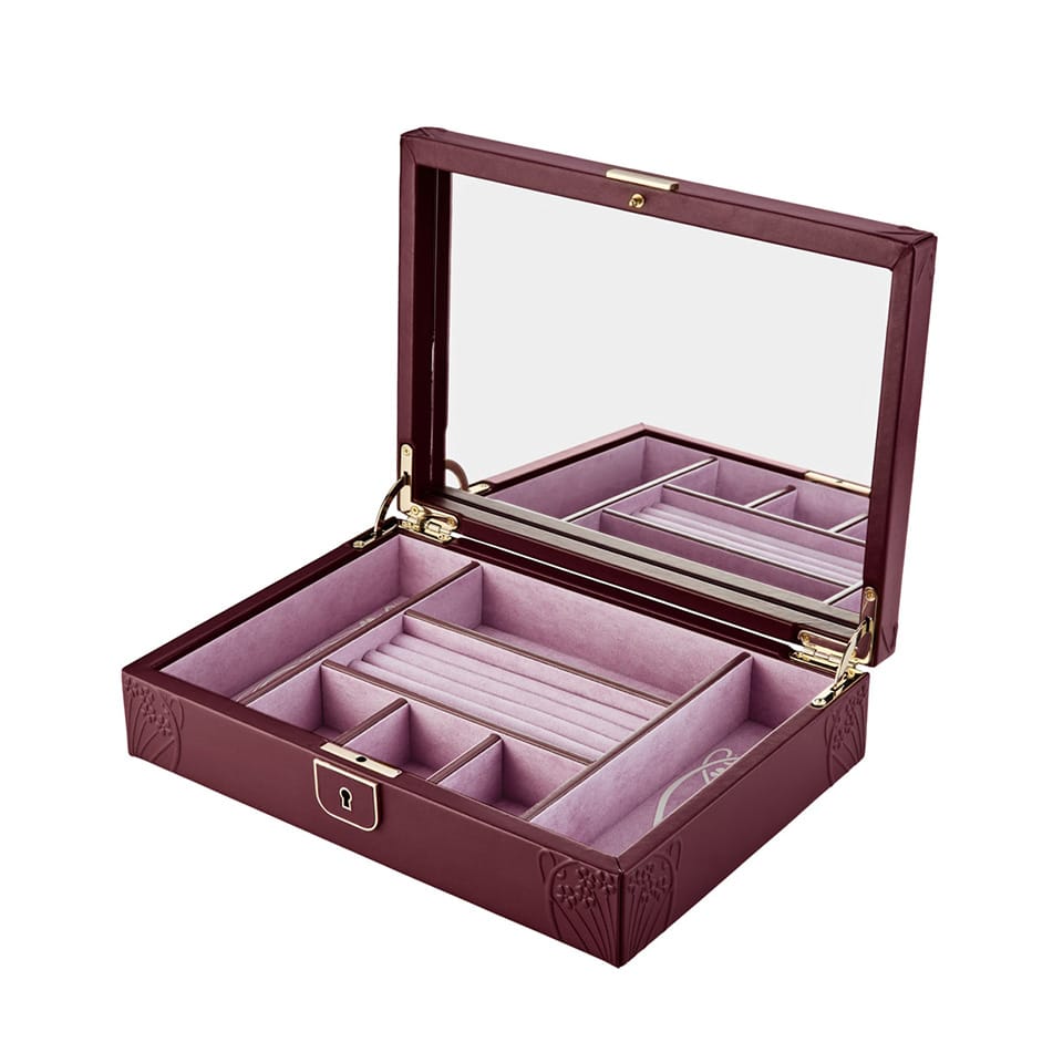 WOLF X LIBERTY Ianthe Medium Jewellery Box Burgundy – Hardy