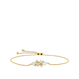 Diamond and Australian Opal Cluster Bracelet in 18ct Yellow Gold