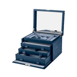 WOLF X LIBERTY All Over Ianthe Large Jewellery Box Navy