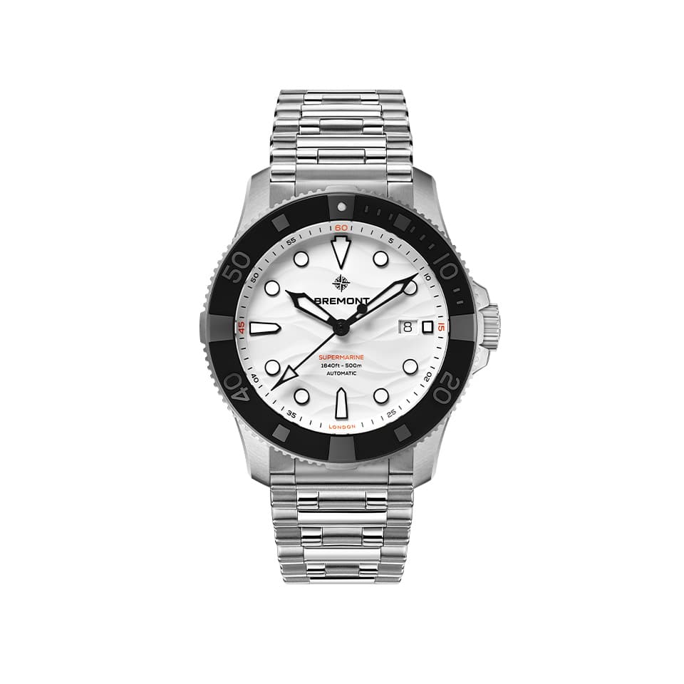 Bremont Supermarine Automatic 43mm Watch SM43-DT-SS-WH-B