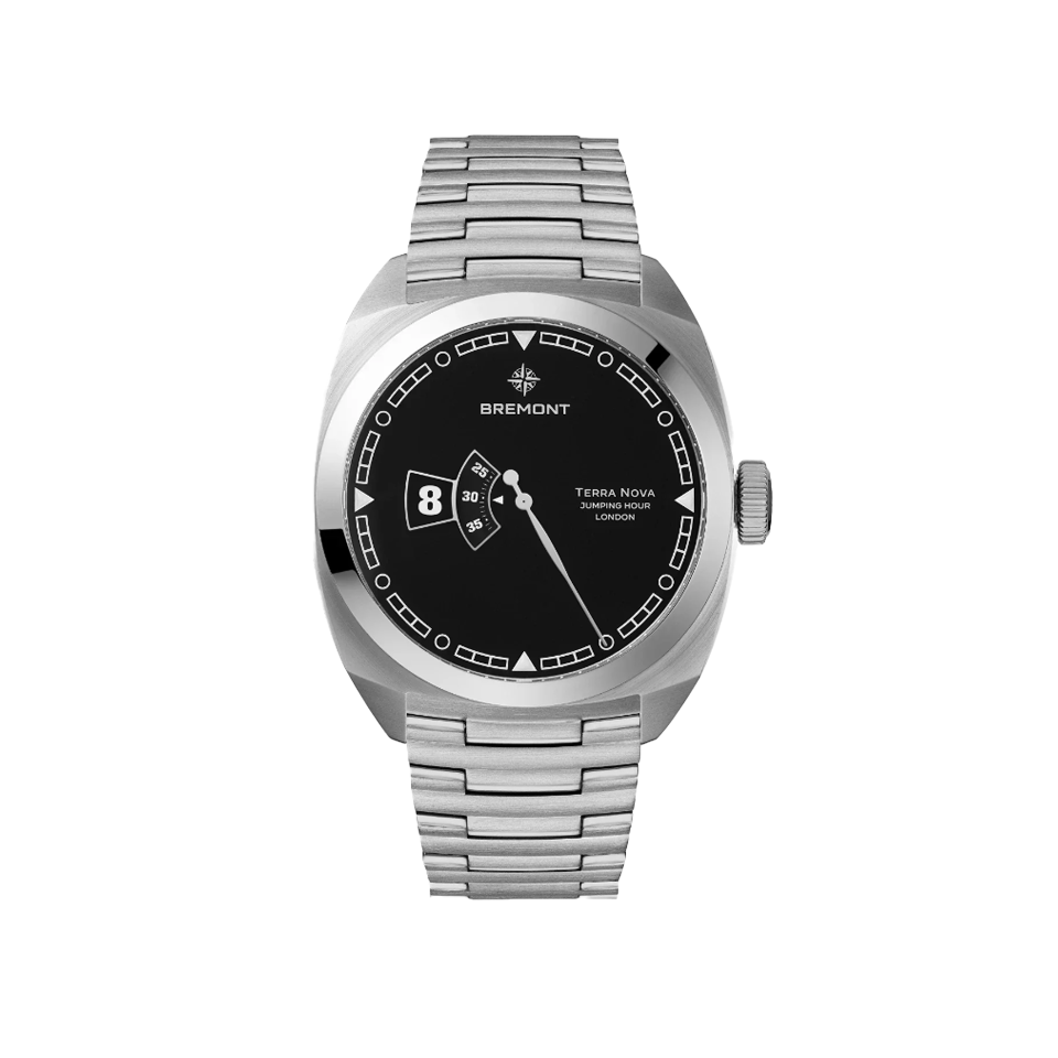 Bremont Terra Nova Automatic Jumping Hour 4.50mm Watch TN40-JH-SS-BK-B