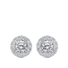 Halo Diamond Earrings in 18ct White Gold