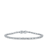 2.82 Carat Diamond Baguette Tennis Bracelet in 18ct White Gold