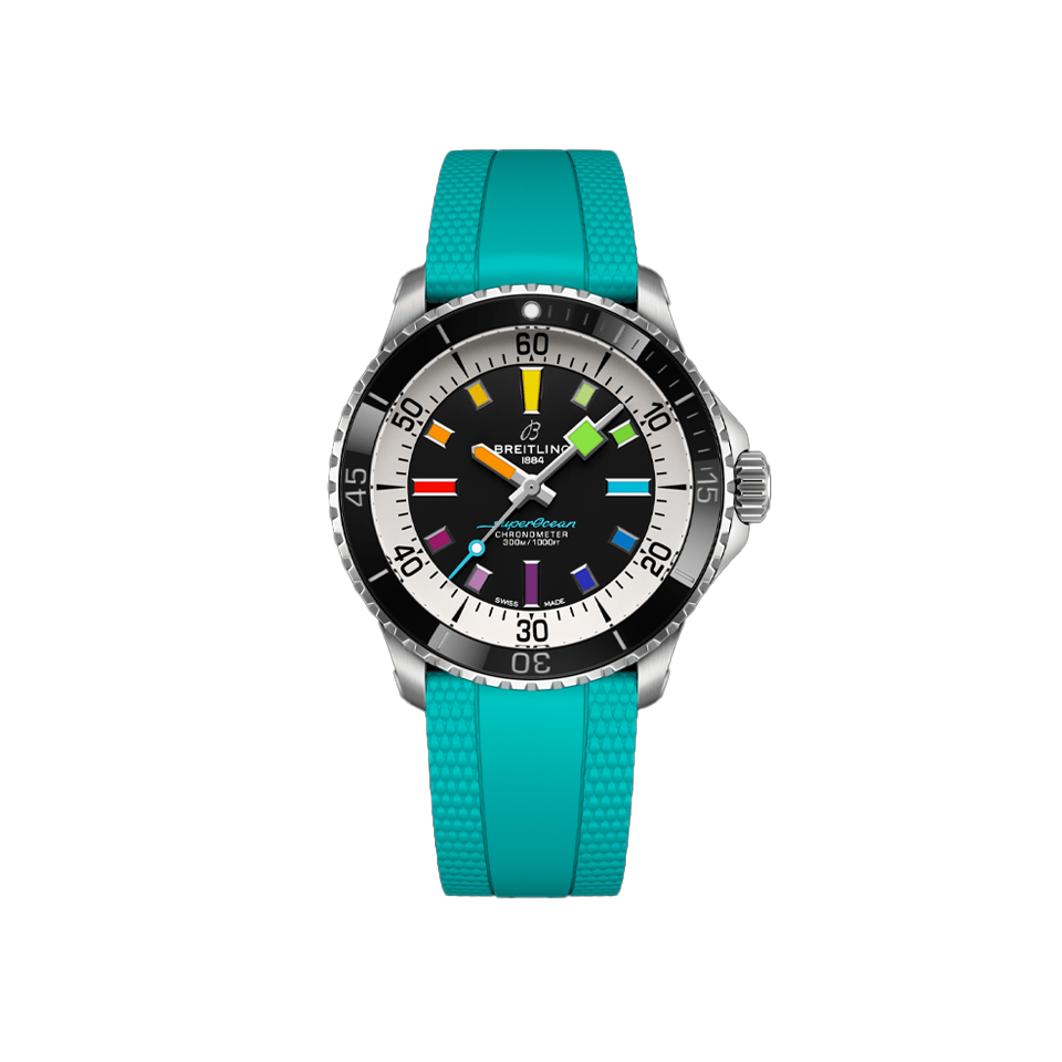 Breitling Superocean Automatic Black Rainbow Stainless Steel 42.00mm