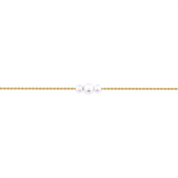 Akoya Pearl Diamond Cut Graduated Bracelet in 14ct Yellow Gold