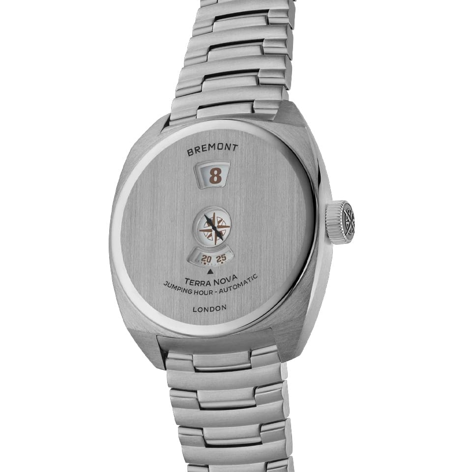 Bremont Terra Nova Automatic Jumping Hour 38mm Watch TN38-JH-SS-CC-B