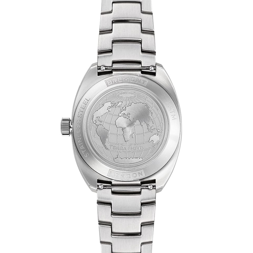 Bremont Terra Nova Automatic Jumping Hour 35mm Watch TN35-JH-SS-BG-B