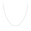 Round Cable Chain in 18ct white gold from Hardy Brothers Jewellers, shown in full length with its rounded, interlocking cable links and polished finish.