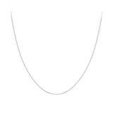 Round Cable Chain in 18ct White Gold