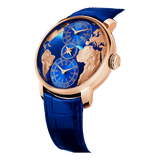 Jacob & Co. THE WORLD IS YOURS AUTOMATIC BLUE DUAL TIME ZONE 43MM