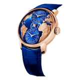 Jacob & Co. THE WORLD IS YOURS AUTOMATIC BLUE DUAL TIME ZONE 43MM