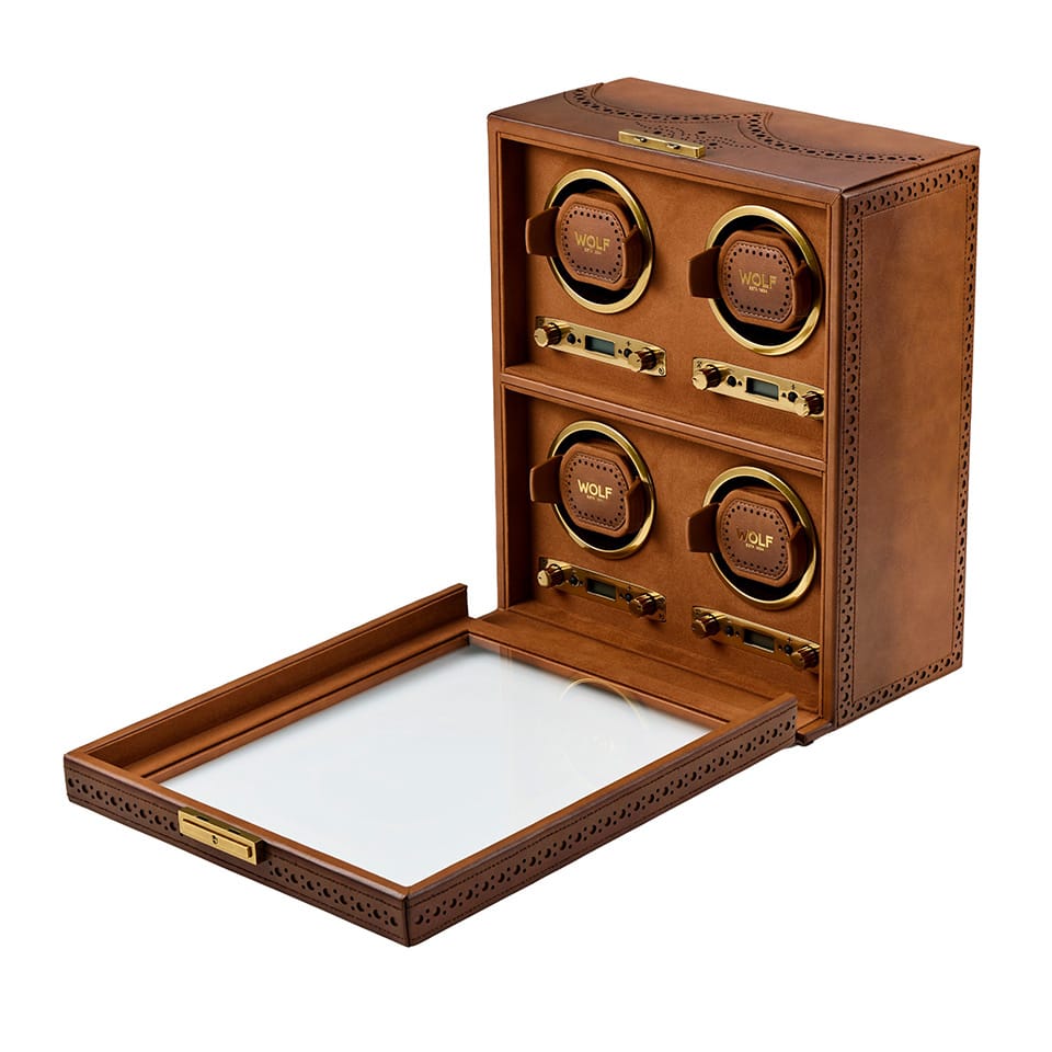 WOLF Brogue 4 Piece Watch Winder