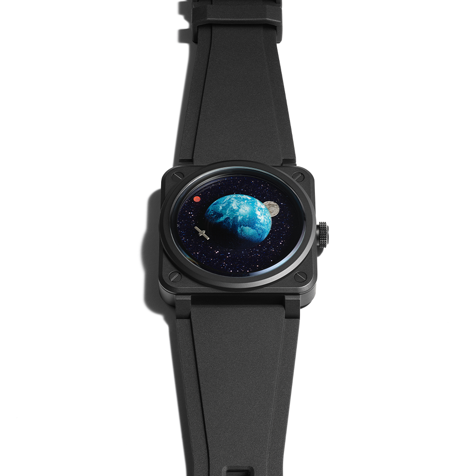 Bell & Ross BR-03 Limited Edition Astro Automatic 41mm Watch BR03A-EMM-CE/SRB