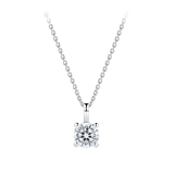 0.50 Carat Diamond Solitaire Pendant in 18ct White Gold