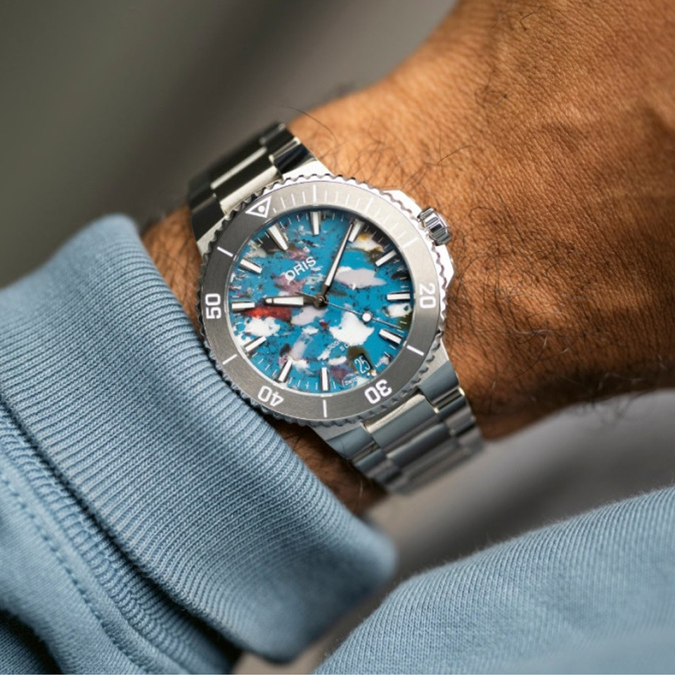 Oris Aquis Date Upcycle Calibre 400 Automatic 43.50mm Watch 400 7790 4150MB