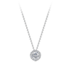 Halo Diamond Pendant in 18ct White Gold