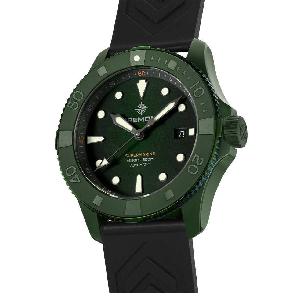 Bremont Supermarine Automatic 43mm Watch SM43-DT-GNCER-GN-R-S