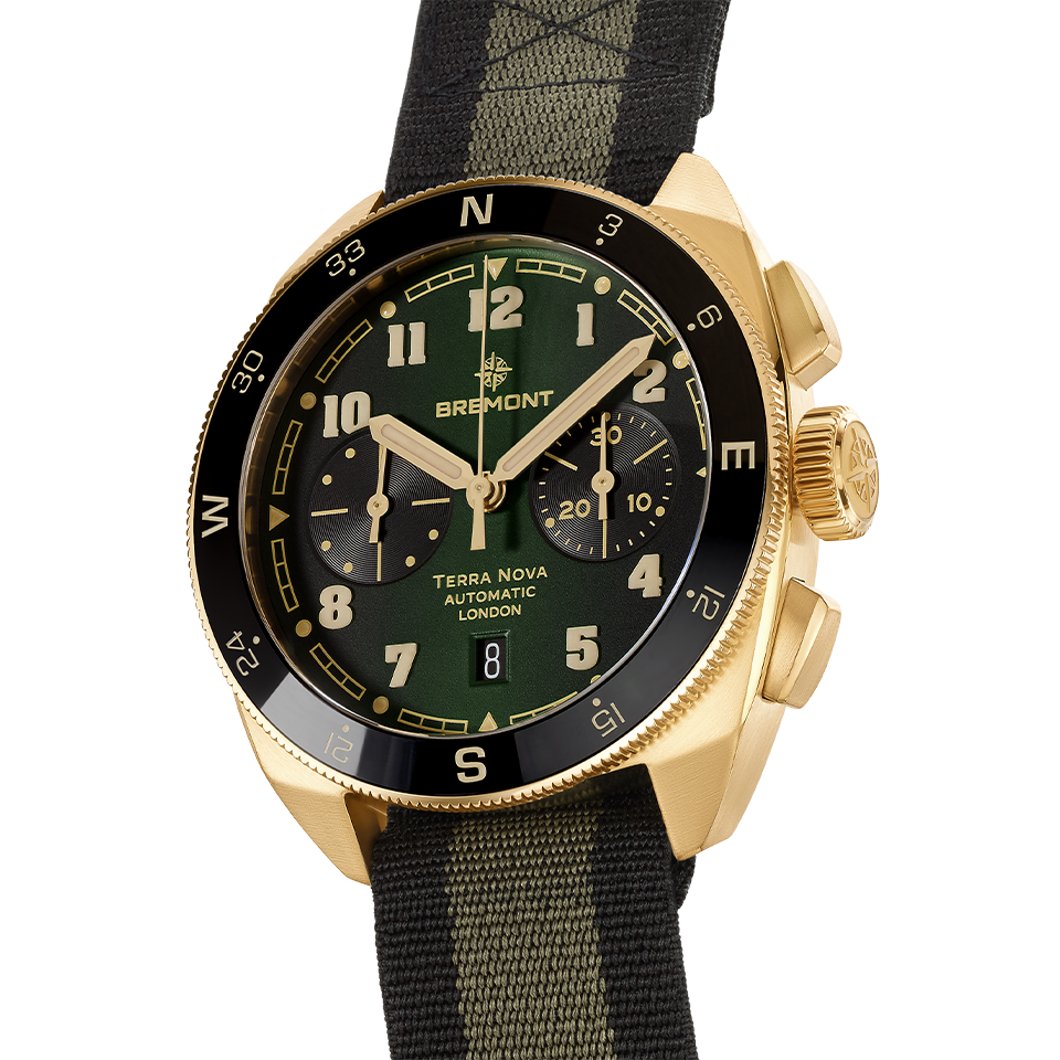 Bremont Terra Nova Automatic Chronograph Bronze Cupro-Aluminium 42.50mm Watch TN42-CHR-BZ-GN-N-S
