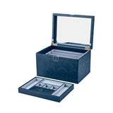 WOLF X LIBERTY All Over Ianthe Large Jewellery Box Navy