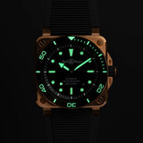 Bell & Ross BR-03 Diver Black Bronze Automatic 42mm Watch BR03A-D-BL-BR/SRB