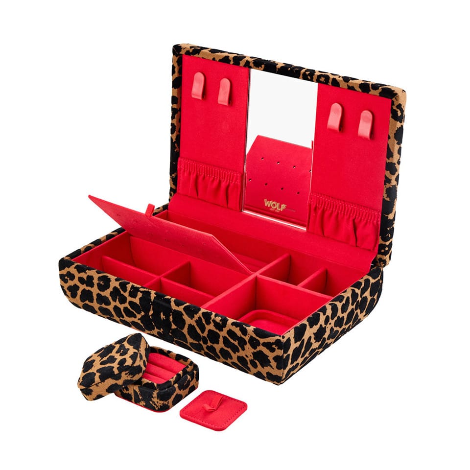 WOLF Savanna Leopard Print Medium Jewellery Box