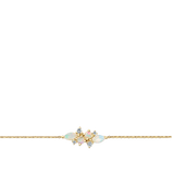 Diamond and Australian Opal Cluster Bracelet in 18ct Yellow Gold