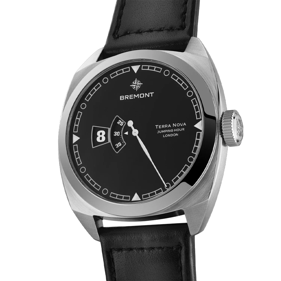 Bremont Terra Nova Automatic Jumping Hour 40.5mm Watch TN40-JH-SS-BK-L-S