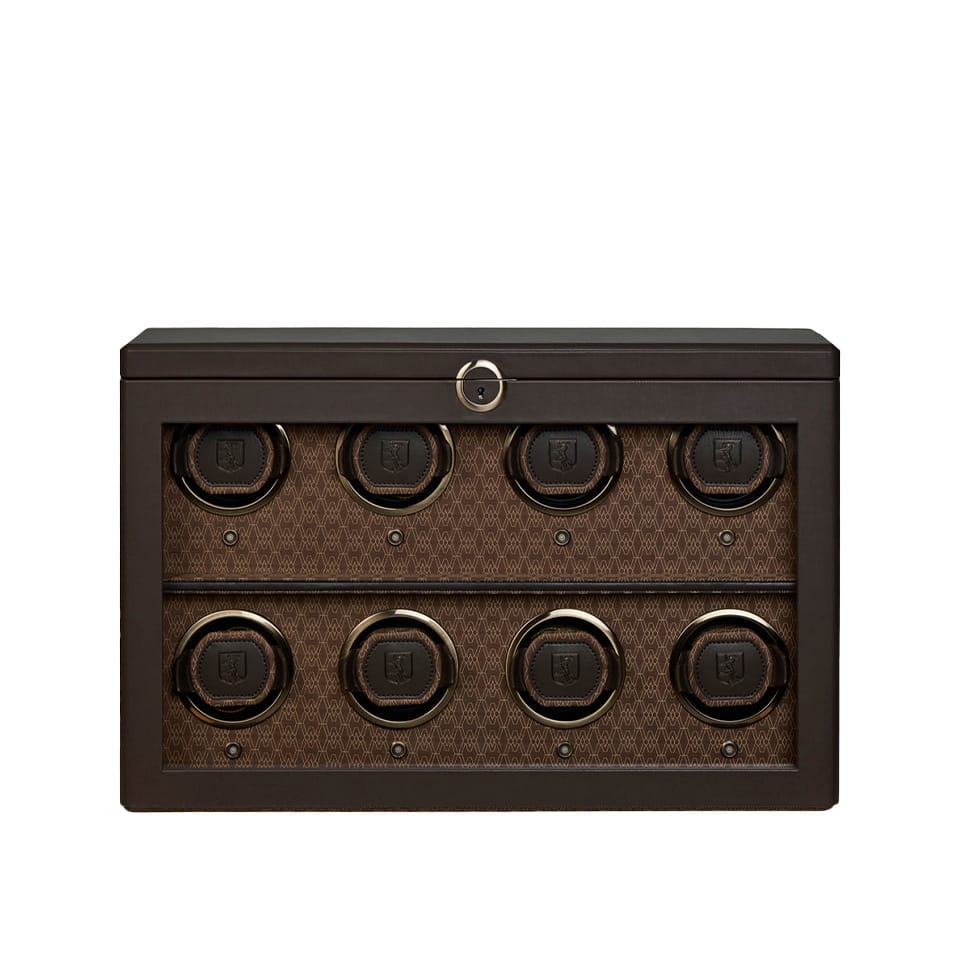WOLF Earth 8 Piece Watch Winder in Coffee