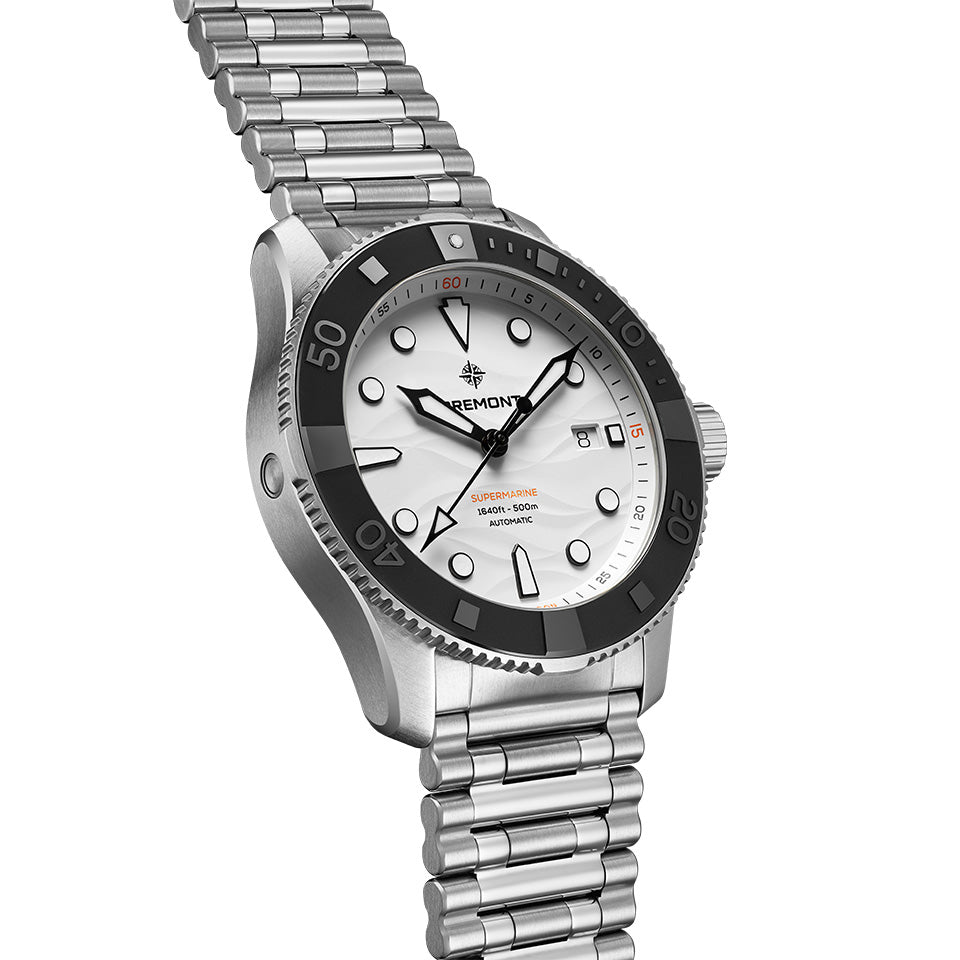 Bremont Supermarine Automatic 43mm Watch SM43-DT-SS-WH-B