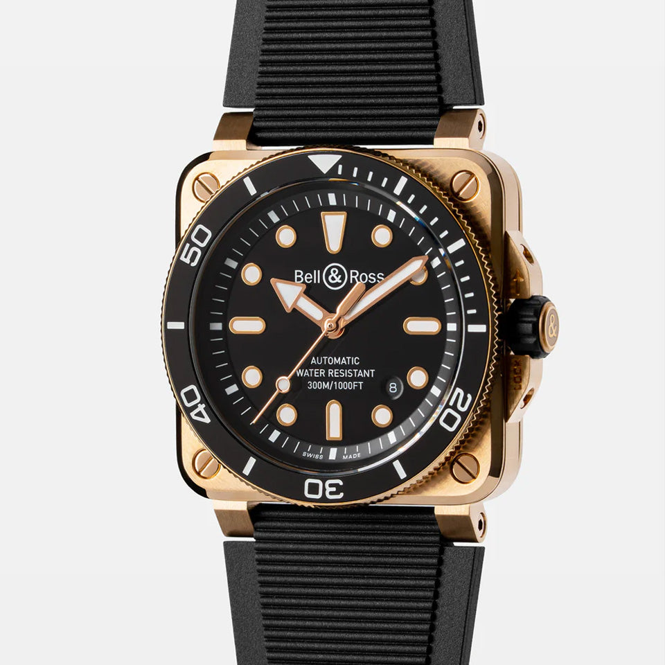 Bell & Ross BR-03 Diver Black Bronze Automatic 42mm Watch BR03A-D-BL-BR/SRB