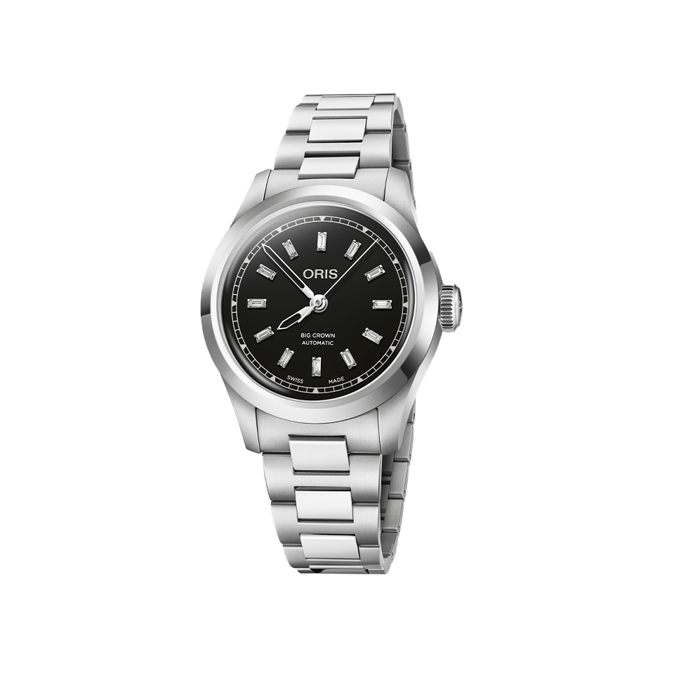 Oris Big Crown Automatic Women’s 34mm Watch Black Dial Diamonds