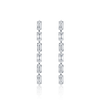 0.94 Carat Diamond Baguette Drop Earrings in 18ct White Gold