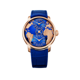 Jacob & Co. THE WORLD IS YOURS AUTOMATIC BLUE DUAL TIME ZONE 43MM