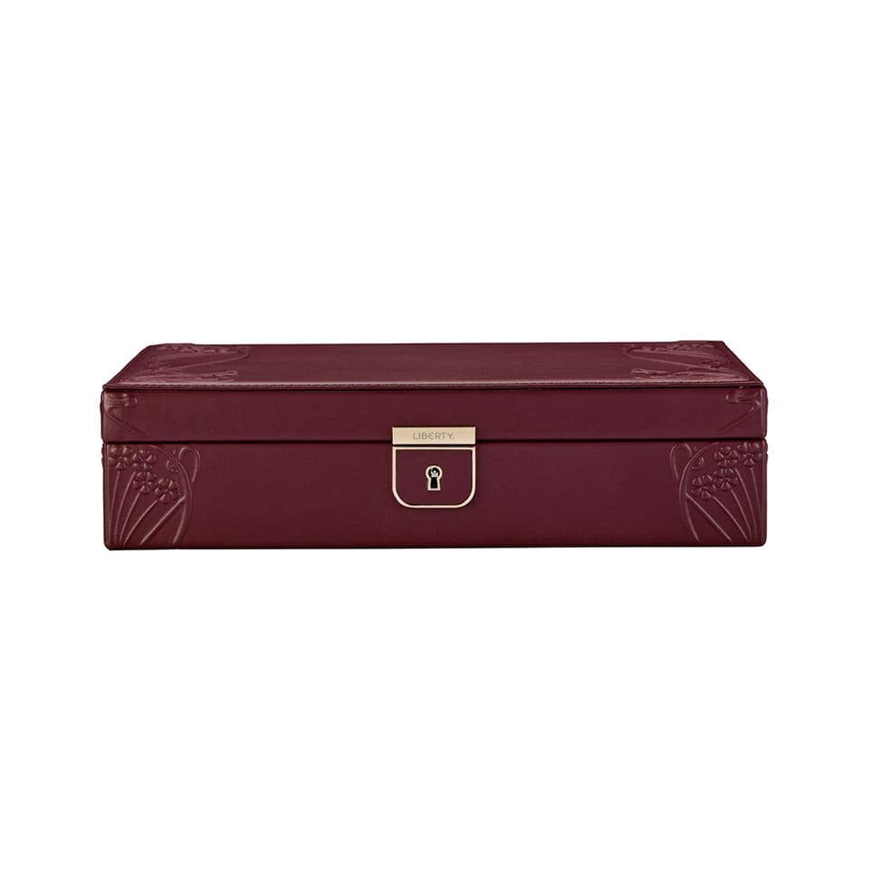 WOLF X LIBERTY Ianthe Medium Jewellery Box Burgundy