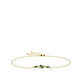 Tourmaline Peridot and Diamond Cluster Bracelet in 18ct Yellow Gold