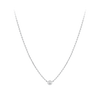 Diamond Solitaire Bezel Set Necklace in Platinum