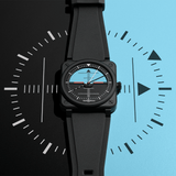 Bell & Ross BR-03 Horizon Automatic 41mm Watch BR03A-HRZ-CE/SRB