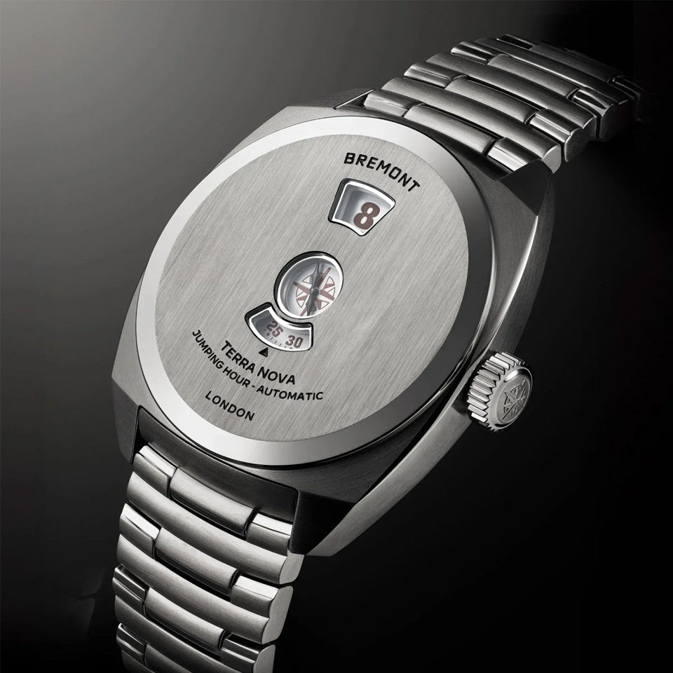 Bremont Terra Nova Automatic Jumping Hour 38mm Watch TN38-JH-SS-CC-B