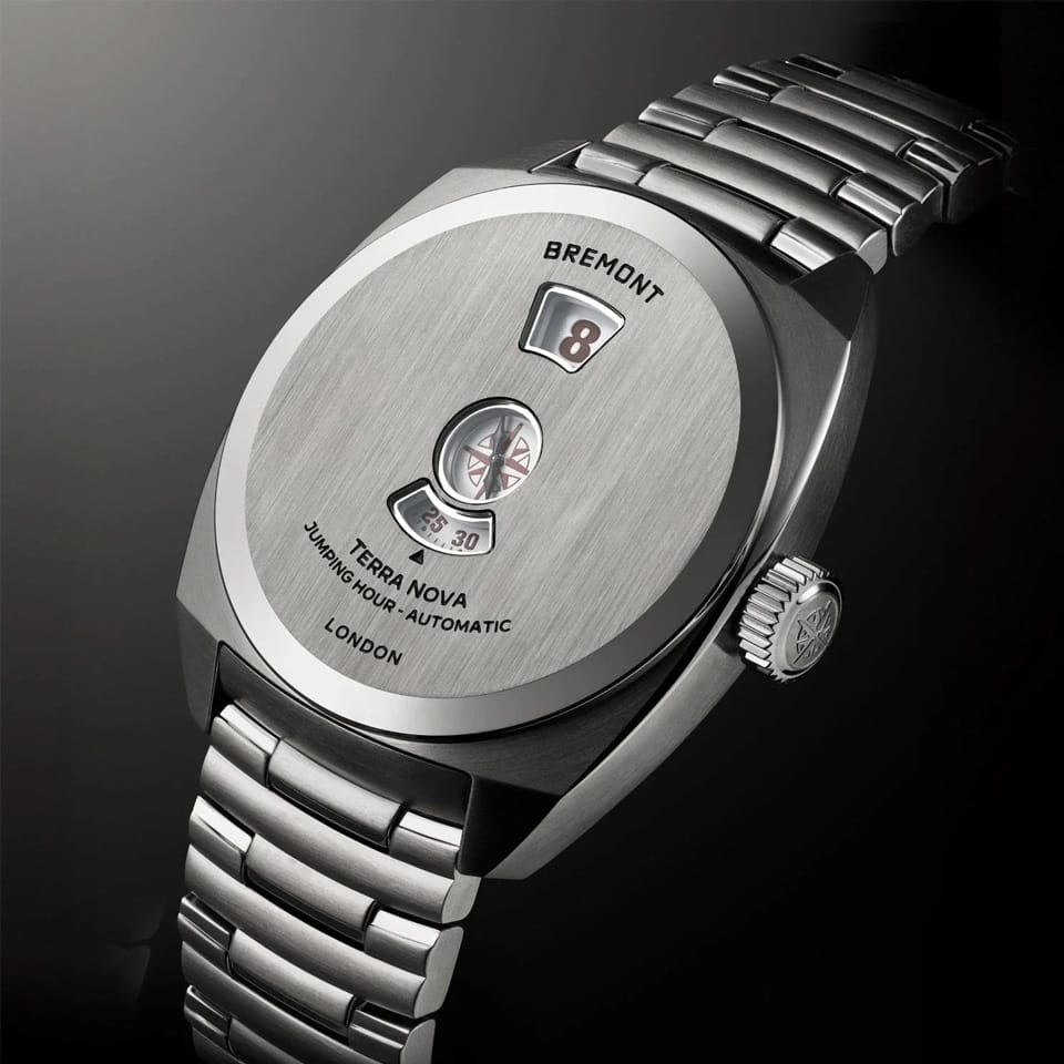 Bremont Terra Nova Automatic Jumping Hour 38mm Watch TN38-JH-SS-CC-B