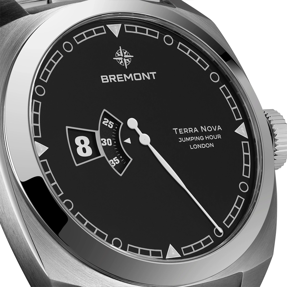 Bremont Terra Nova Automatic Jumping Hour 40.5mm Watch TN40-JH-SS-BK-L-S