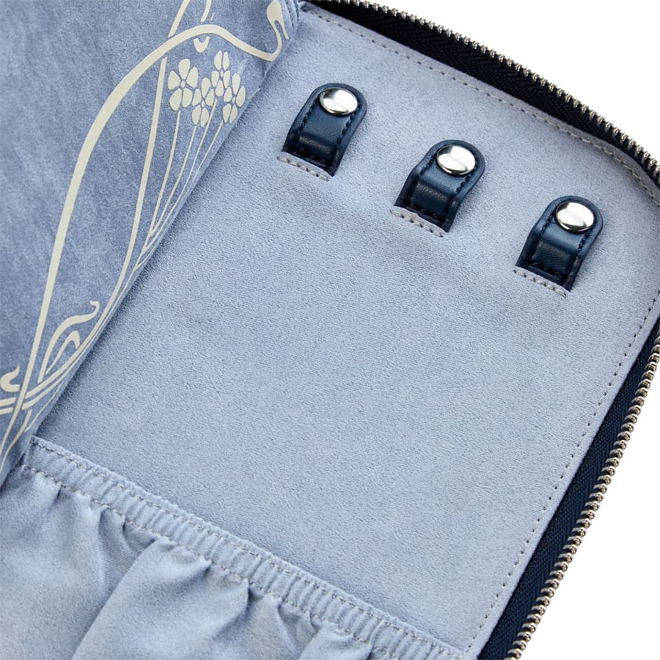 WOLF X LIBERTY All Over Ianthe Travel Jewellery Portfolio Navy