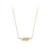 Elysian Diamond and Australian Opal Cluster Necklace in 18ct Yellow Gold