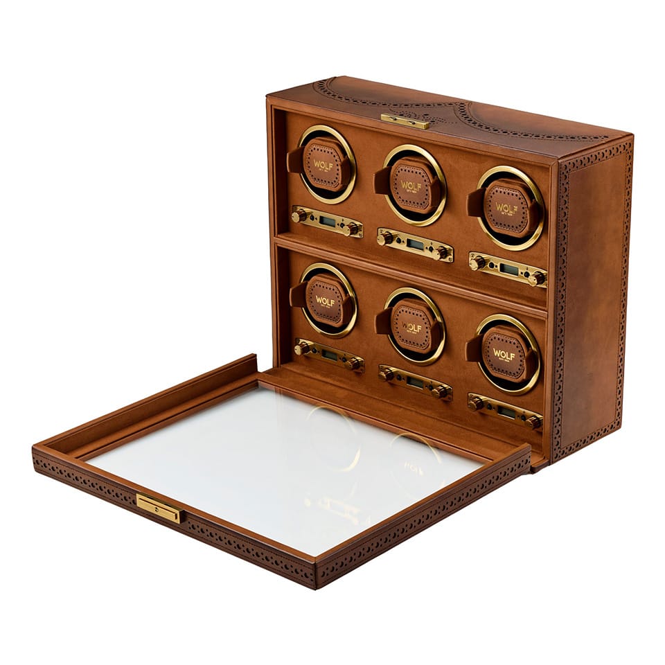 WOLF Brogue 6 Piece Watch Winder