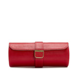 WOLF Palermo Red Double Watch Roll with Jewellery Pouch 213972