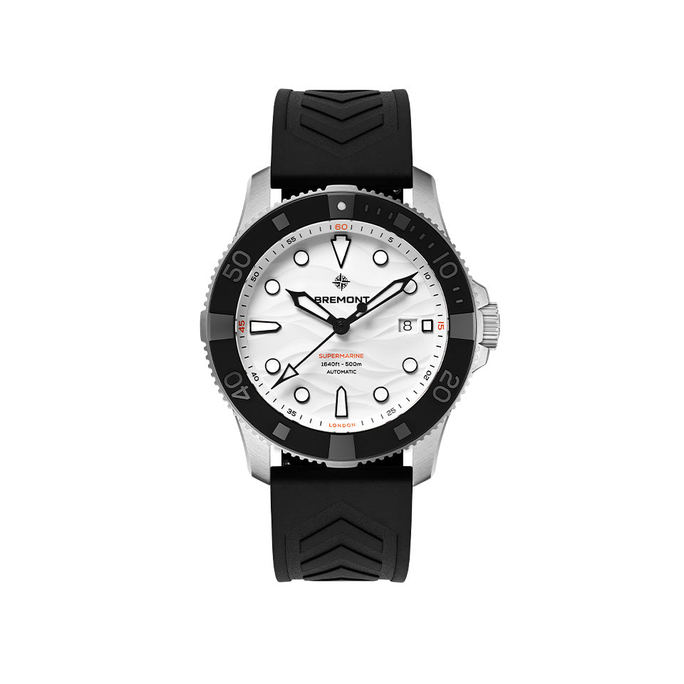 Bremont Supermarine Automatic 43mm Watch SM43-DT-SS-WH-R-S
