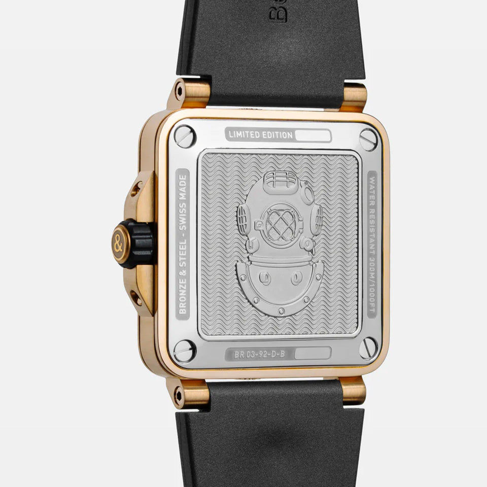 Bell & Ross BR-03 Diver Black Bronze Automatic 42mm Watch BR03A-D-BL-BR/SRB