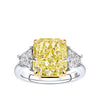 VAULT® 7.44 carat Yellow Diamond and 1.04 carat Diamond Ring in 18ct Yellow and White Gold