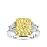 VAULT® 7.44 carat Yellow Diamond and 1.04 carat Diamond Ring in 18ct Yellow and White Gold