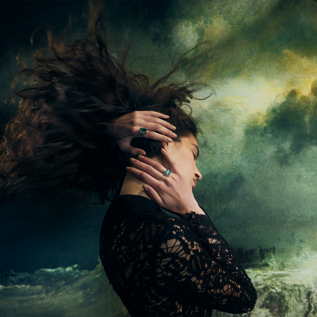 9.63ct Lagoon Tourmaline and 0.82ct Diamond Ring in 18ct White Gold