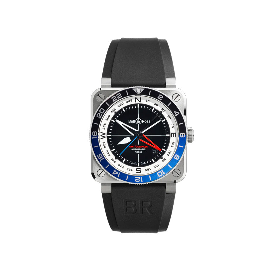 Bell & Ross BR-03 Automatic GMT 42mm Watch BR0393-COM-ST/SRB
